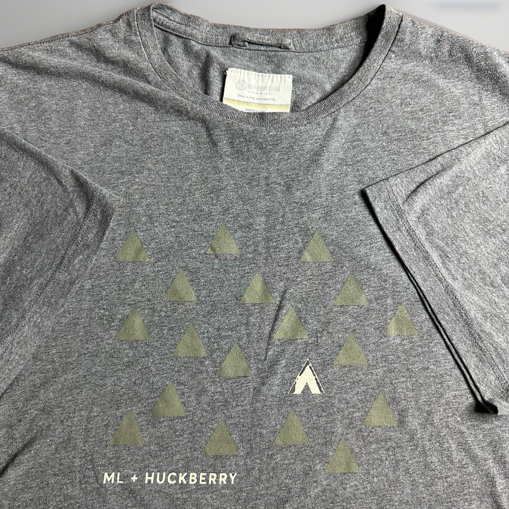 Marine Layer Huckberry ReSpun T-Shirt Mens Medium Gray Slub Cotton Graphic USA
